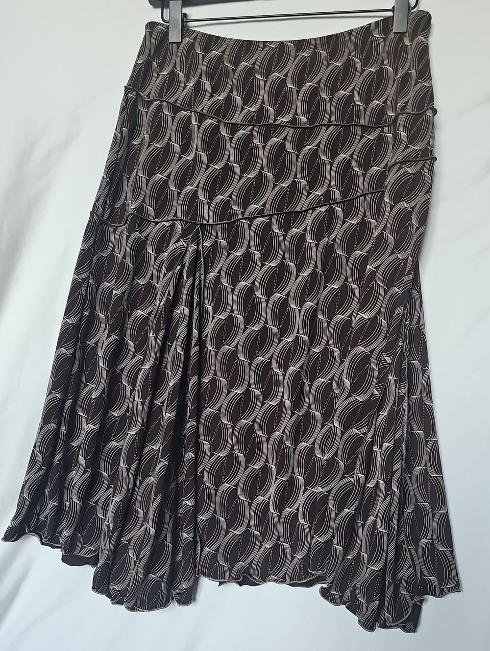 Max Studio Retro Midi Godet Skirt